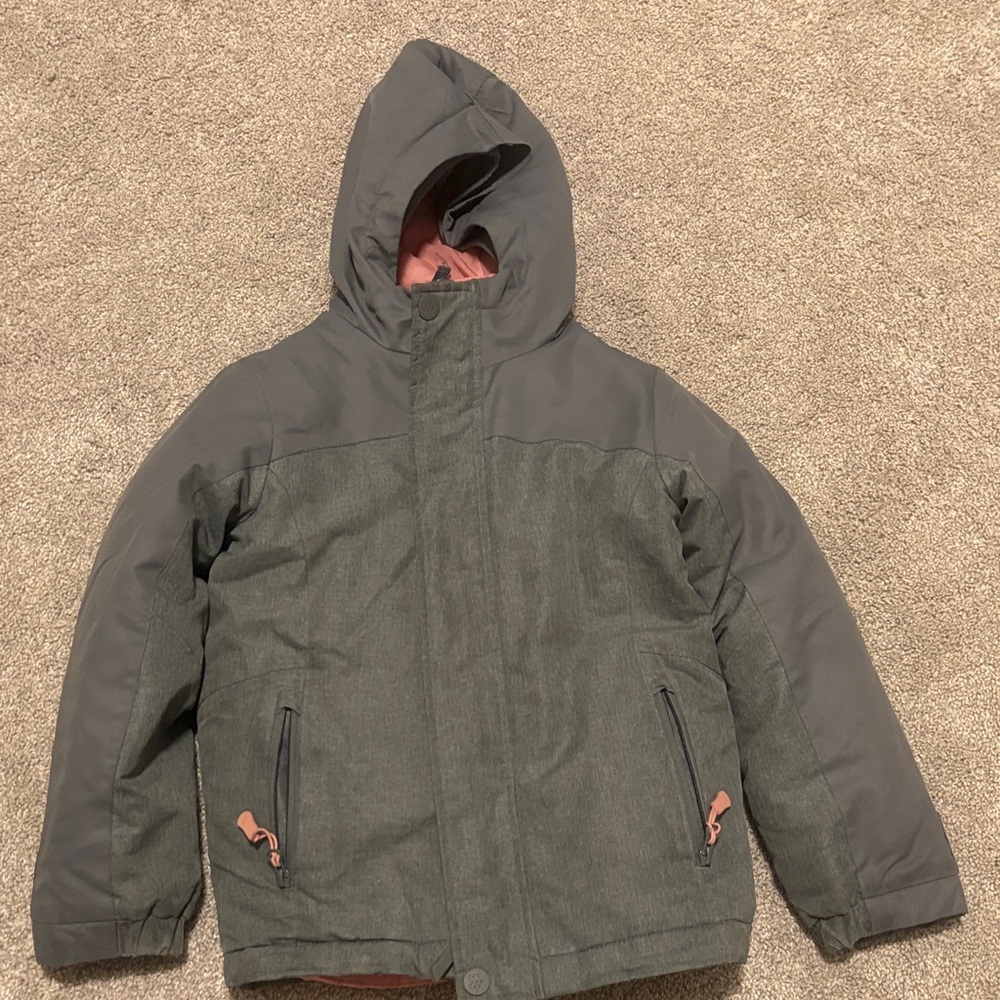 All in Motion girls Dark Gray 2 in 1 winter Jacket